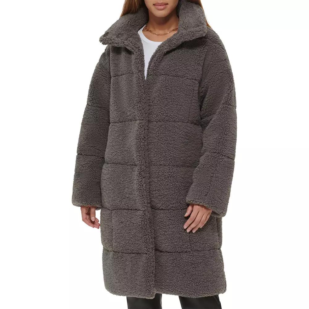 Women's Levi's® Long Quilted Sherpa Coat,  Product Image
