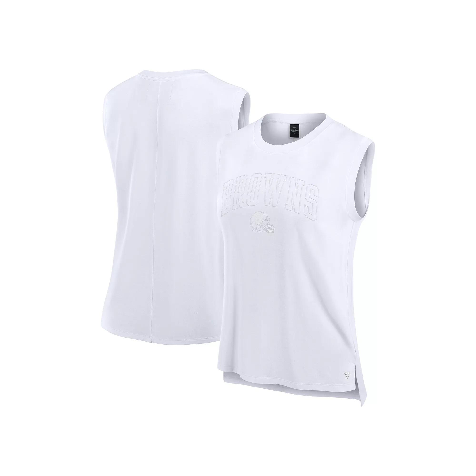 Women's Fanatics White Denver Broncos Studio Gym Tank Top, Size: XS Product Image