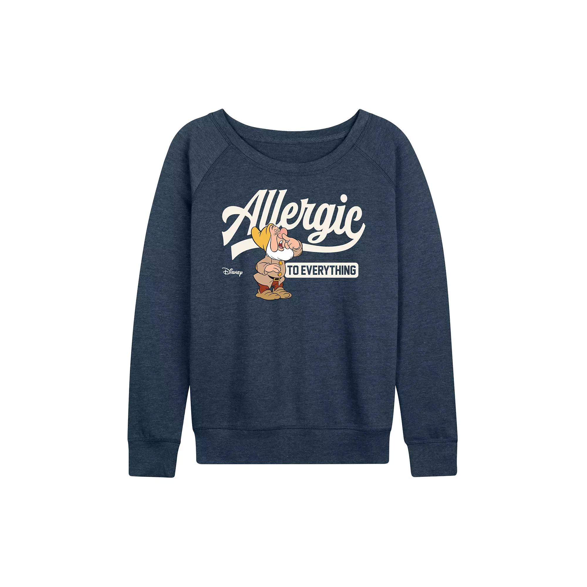 Disney's Snow White and the Seven Dwarfs Sneezy Women's French Terry Long Sleeve Tee, Girl's,  Product Image