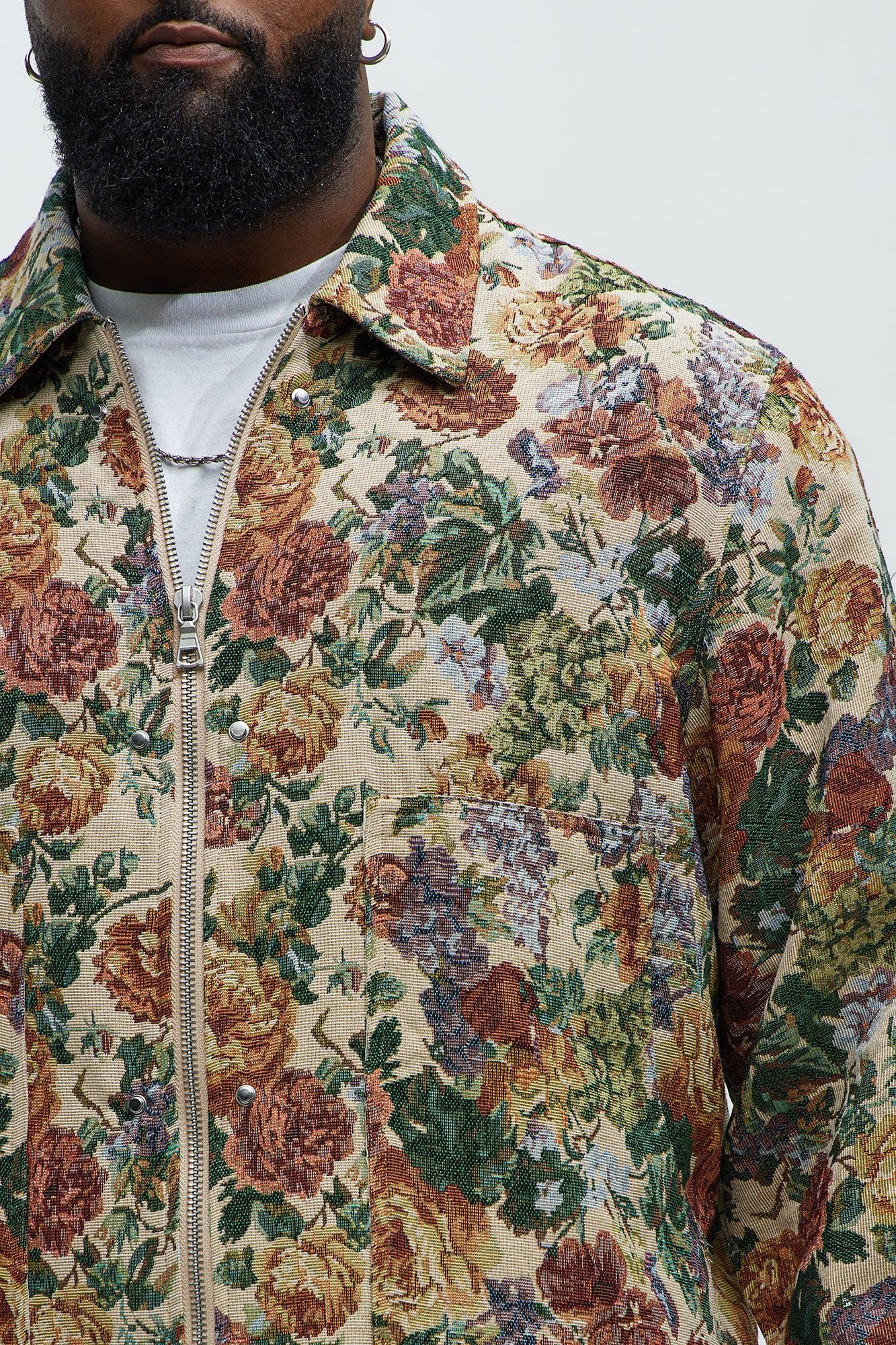Bellevue Floral Tapestry Work Jacket - Green/combo Product Image