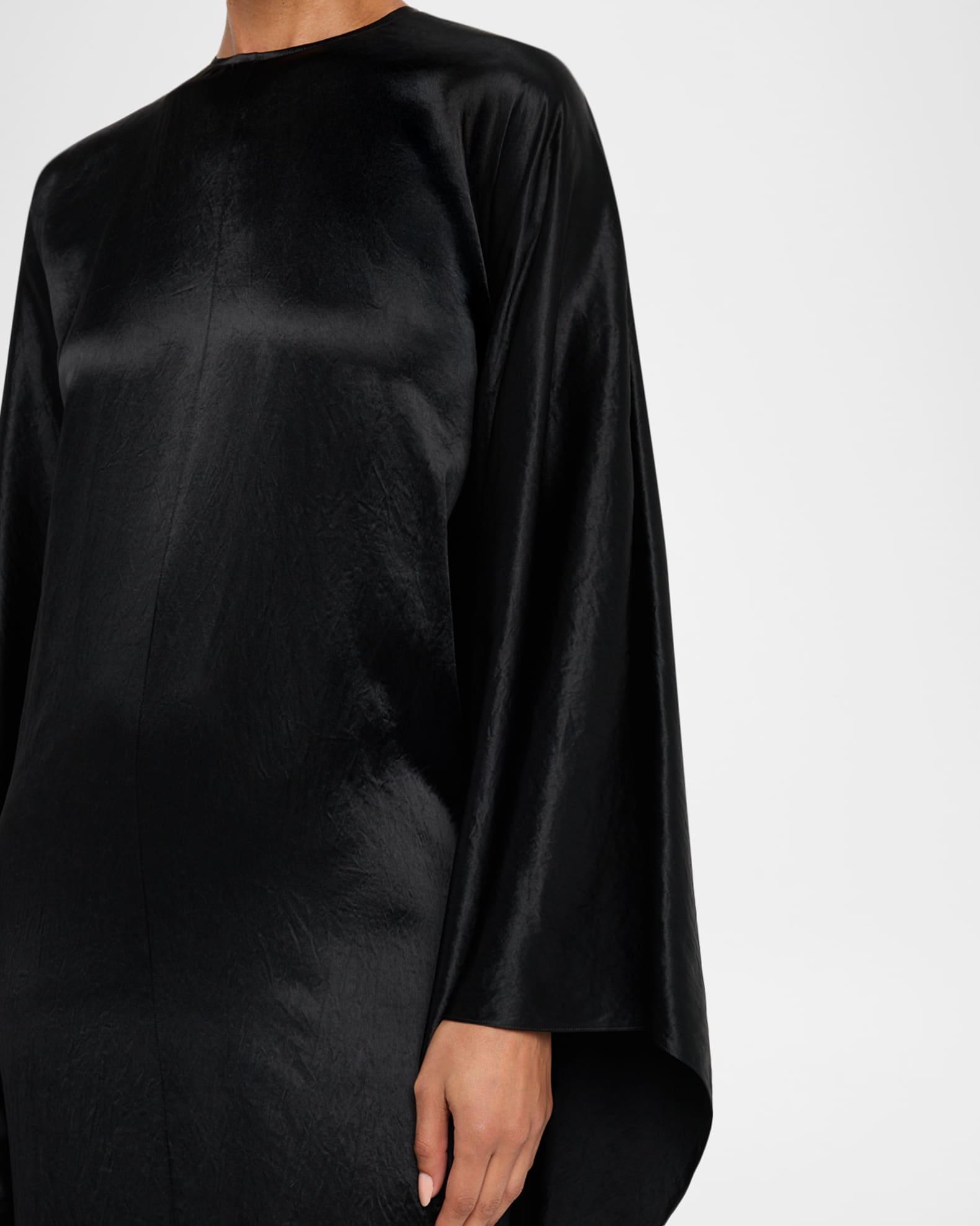 Satin Long-Sleeve Maxi Dress Product Image