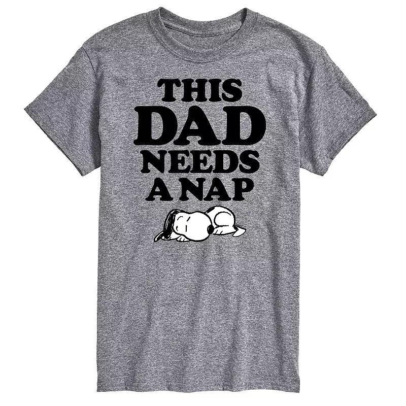 Mens Peanuts This Dad Needs A Nap Graphic Tee Product Image