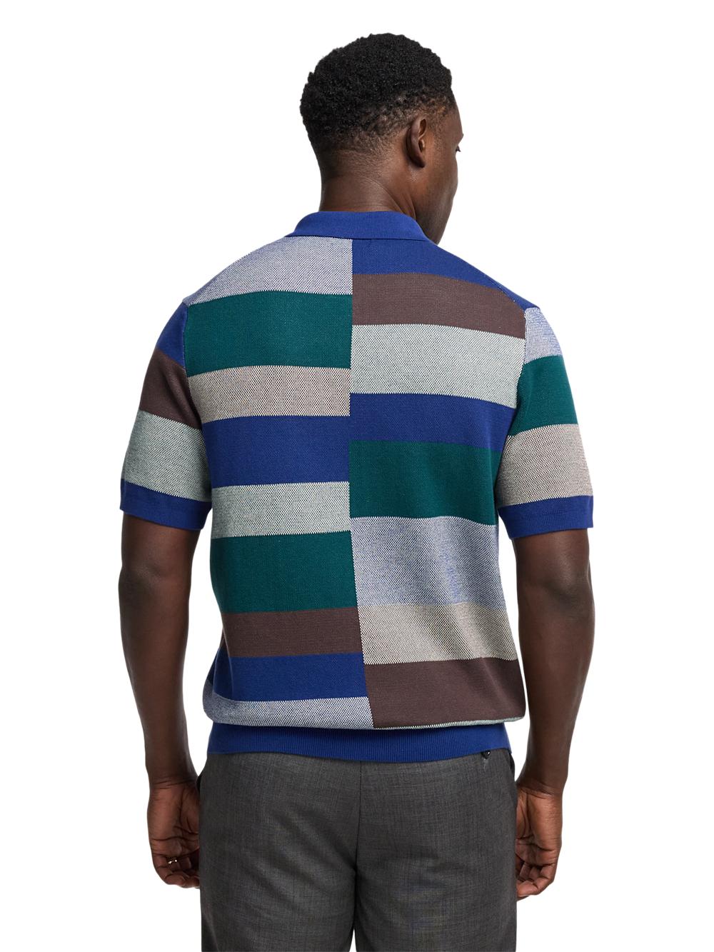 Cotton Button Front Polo - Multi Product Image