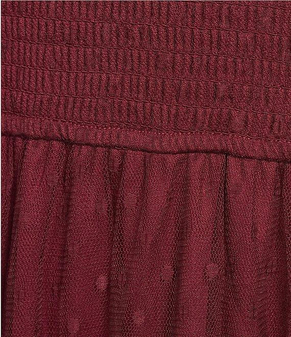 Blu Pepper Lace Square Neck Sleeveless Tiered Midi Dress Product Image