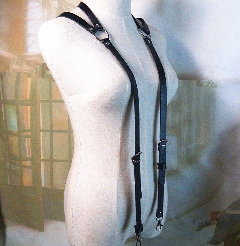 Heart Faux Leather Body Harness Lingerie Costume Product Image