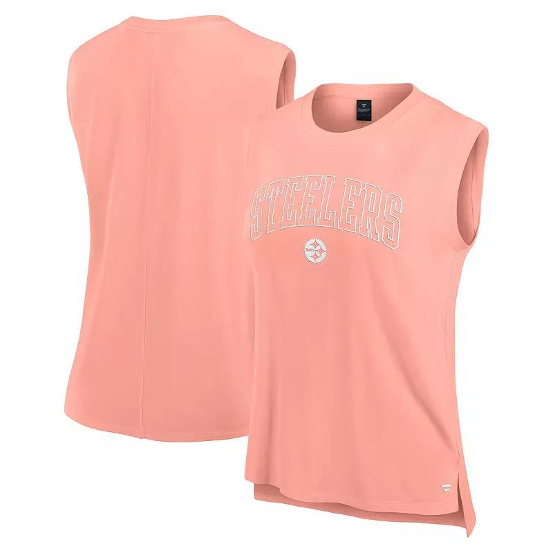Womens Fanatics Coral Pittsburgh Steelers Studio Gym Tank Top Product Image