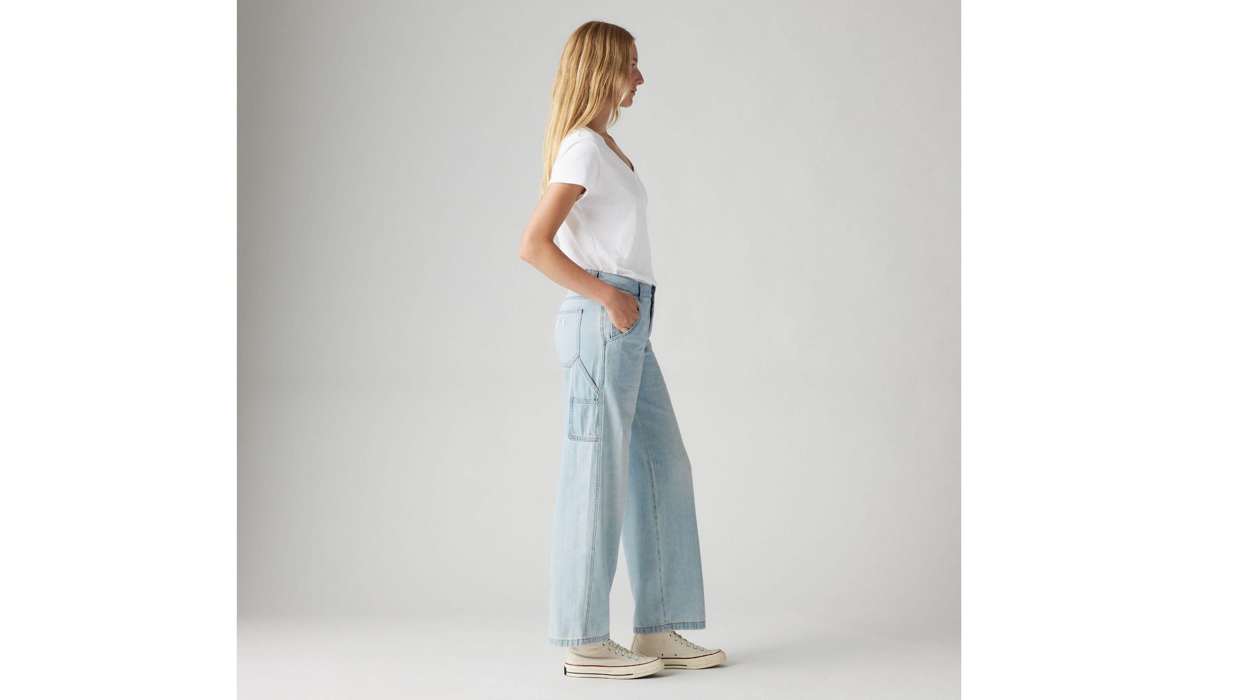 Baggy Carpenter Linen+ Denim Lightweight Women's Jeans Product Image