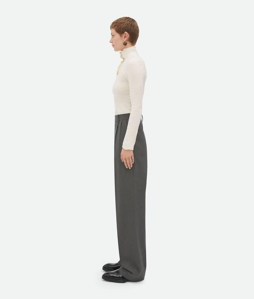 Women's Light Wool Trousers in Grey melange Product Image