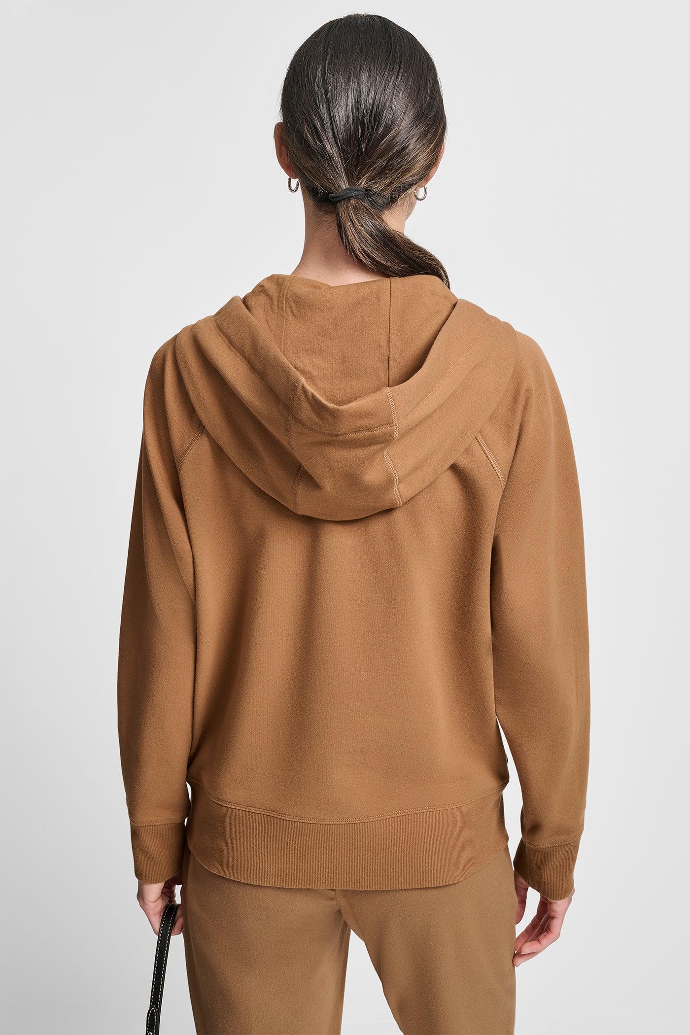 TWO TONE LOGO DRAWCORD ZIP HOODIE Product Image