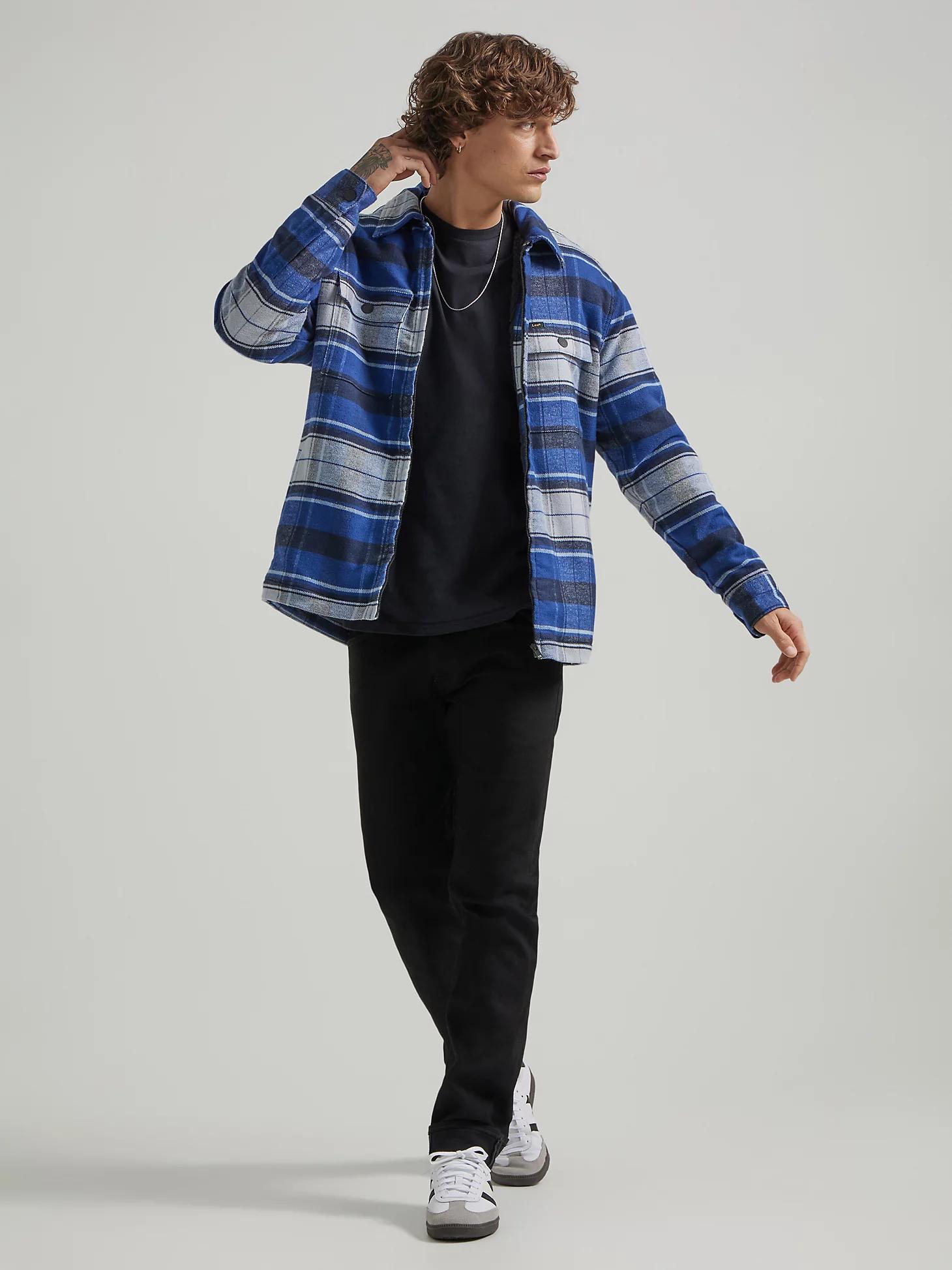 Men's Sherpa Lined Flannel Overshirt | Men's Tops & Tees | Lee® Product Image