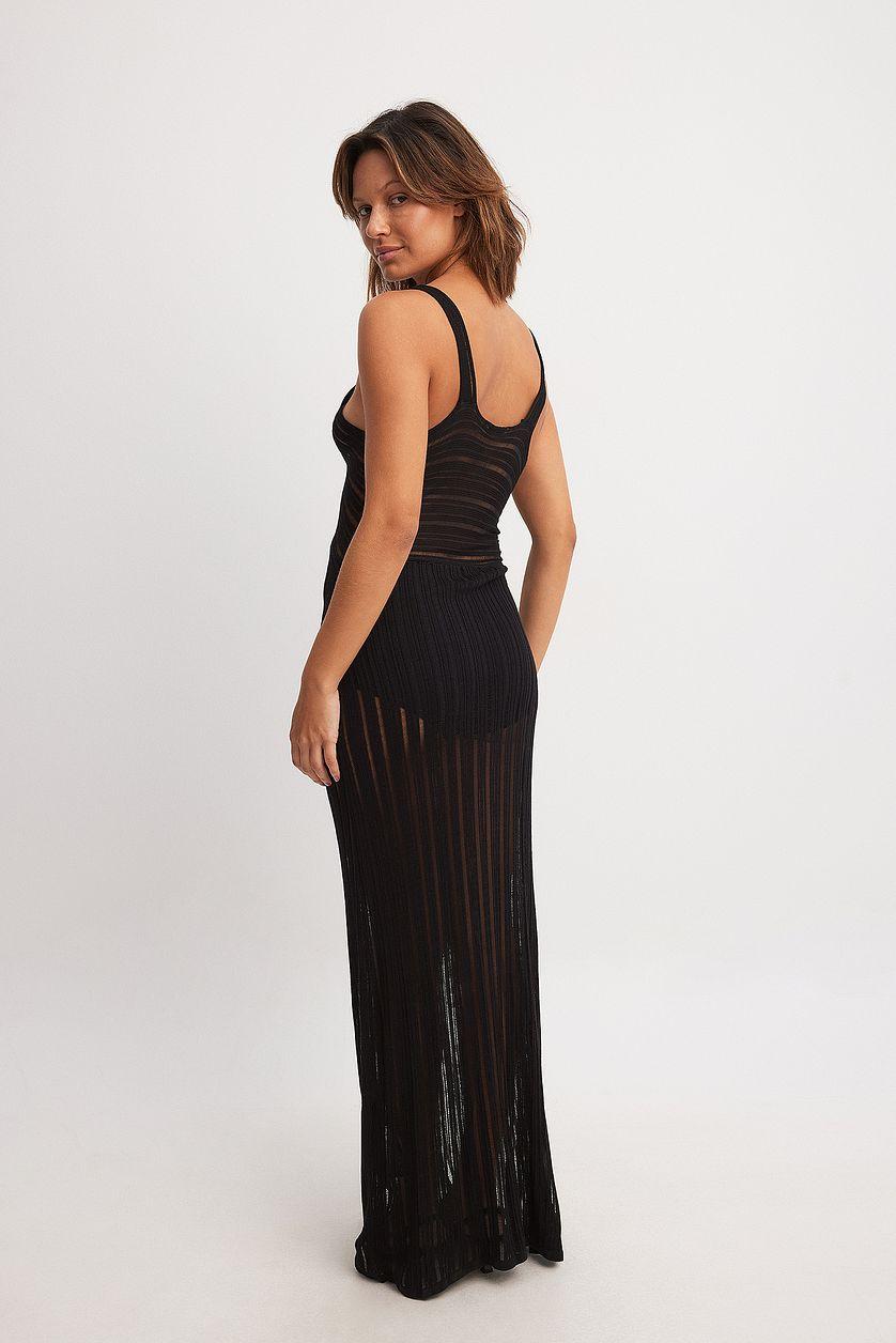 Distressed Knitted Maxi Dress Product Image