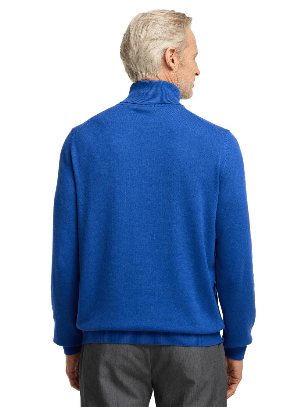 Supima Cotton Turtleneck - Blue Product Image