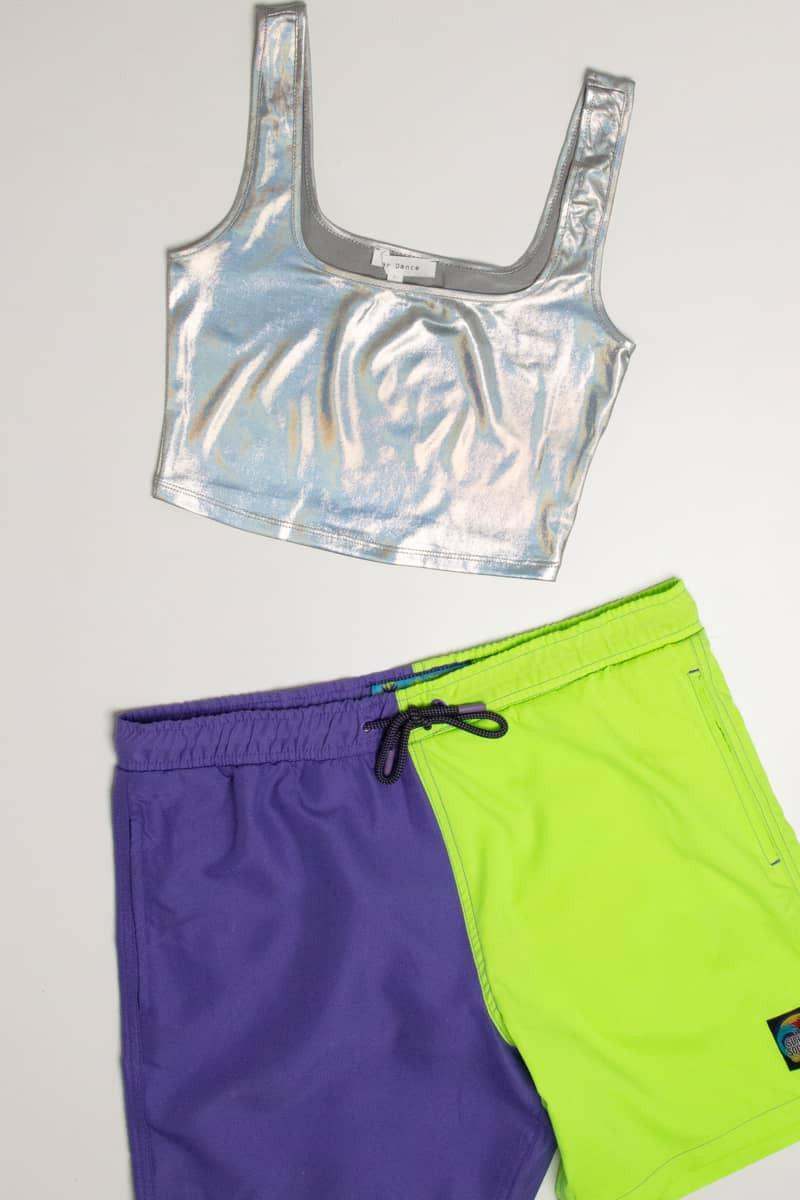 Silver Holographic Crop Tank Product Image