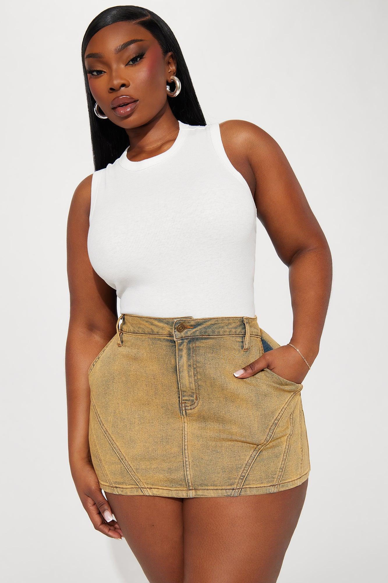 Lily Ribbed Tank - Off White Product Image