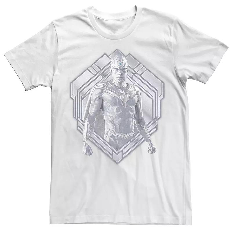 Men's Marvel WandaVision The Vision White Appearance Geometric Tee,  Product Image