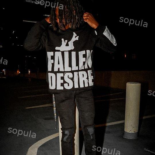 Sopula Vintage Fallen Desire Graphics Pocket Hoodie Product Image