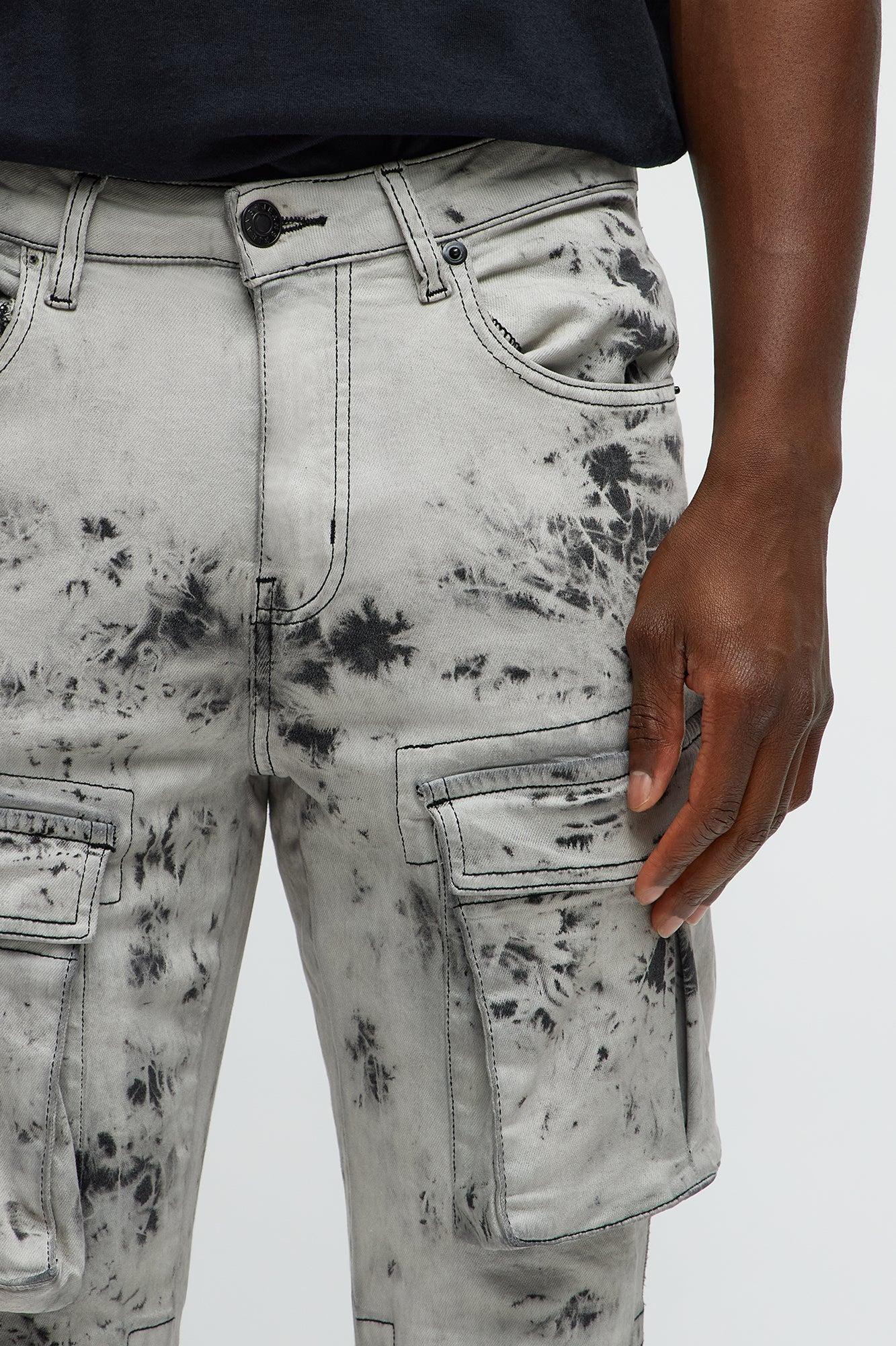 On That Smokey Skinny Cargo Jeans - Grey/Smoke Product Image