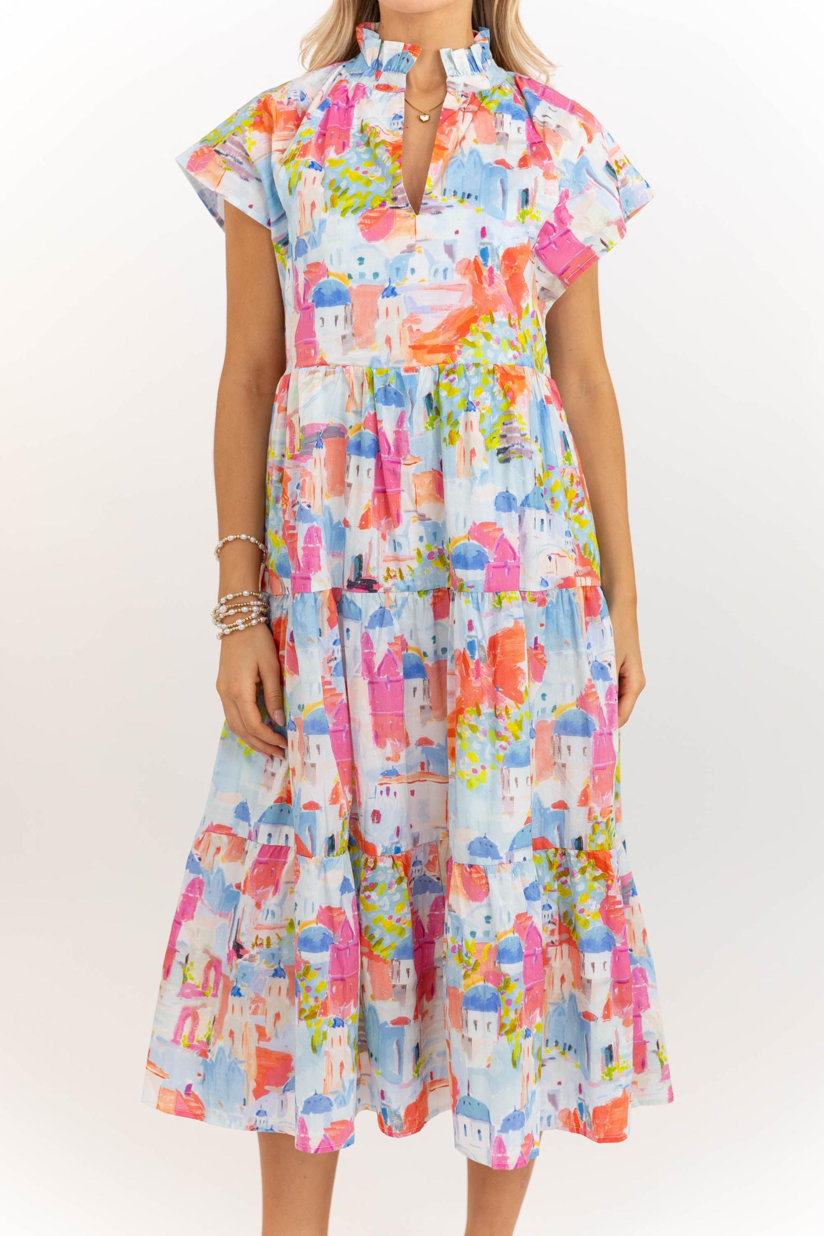 In Your Dreams Pink Toile Print Midi Dress Female Product Image
