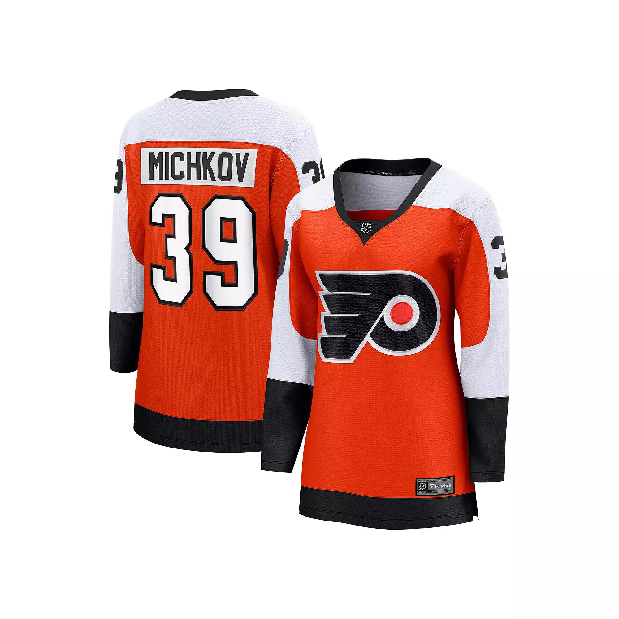 Women's Fanatics Matvei Michkov Orange Philadelphia Flyers Home Premier Breakaway Player Jersey, Size: XL, Fly Orange Product Image