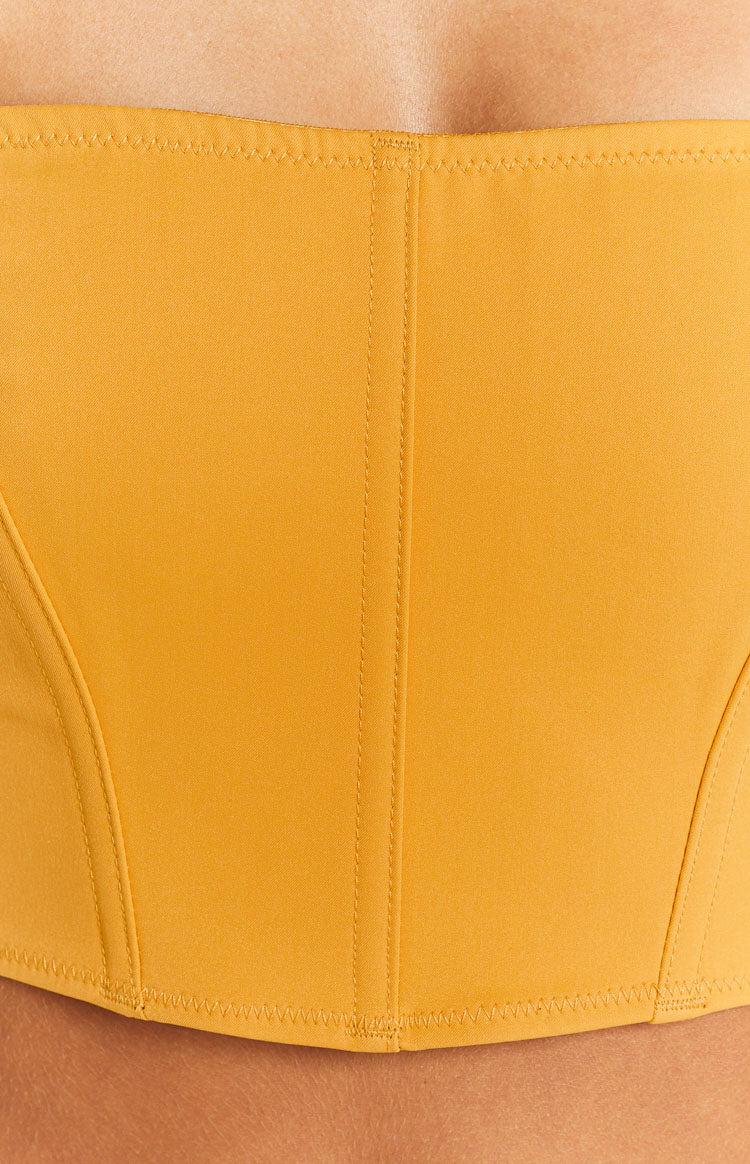 Serendipity Yellow Strapless Corset Top Product Image