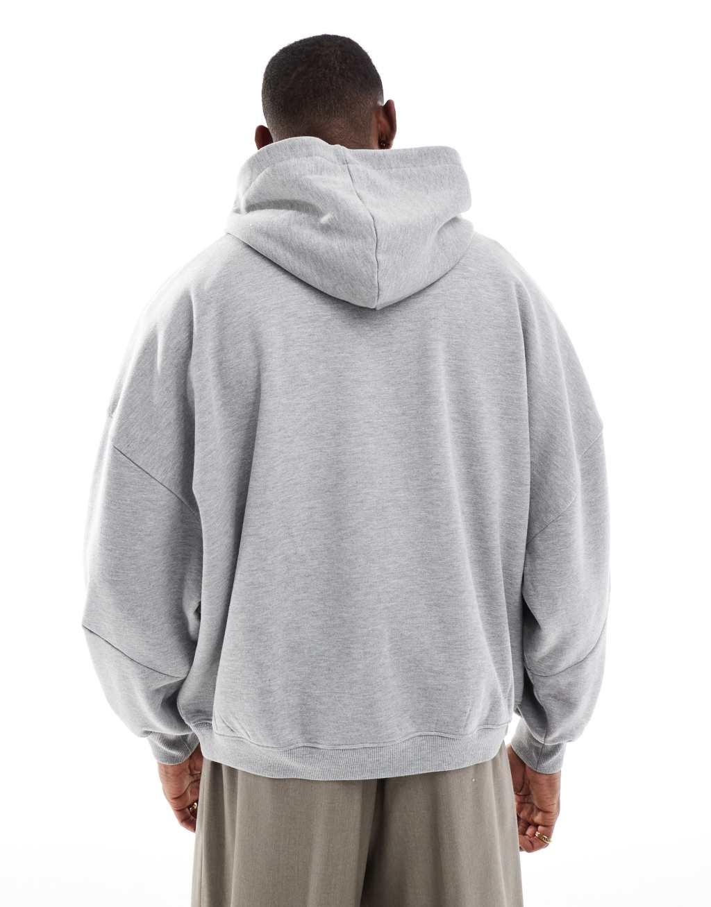 ASOS DESIGN extreme oversized hoodie in gray heather Product Image