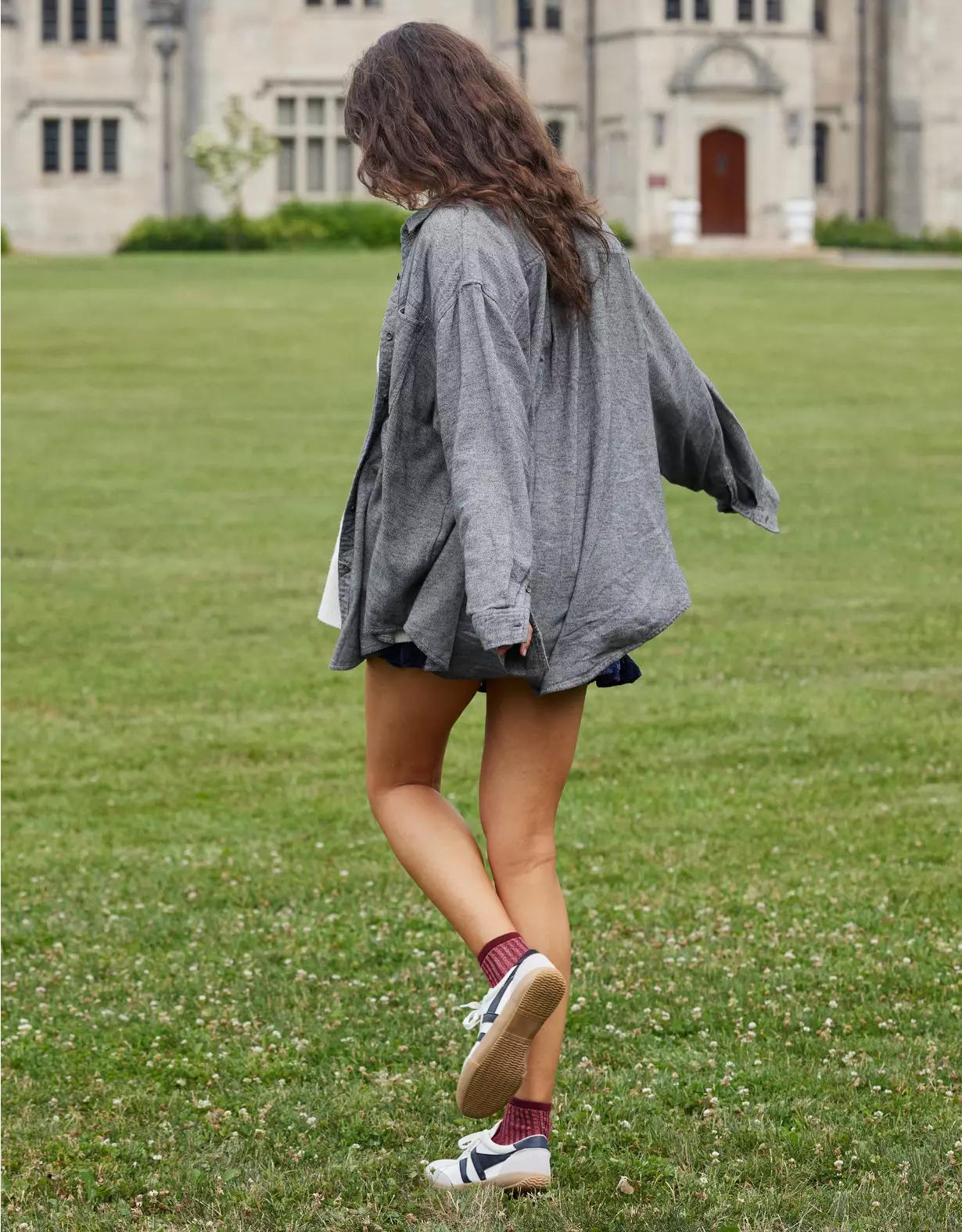 Aerie Anytime Fave Twill Shirt Product Image