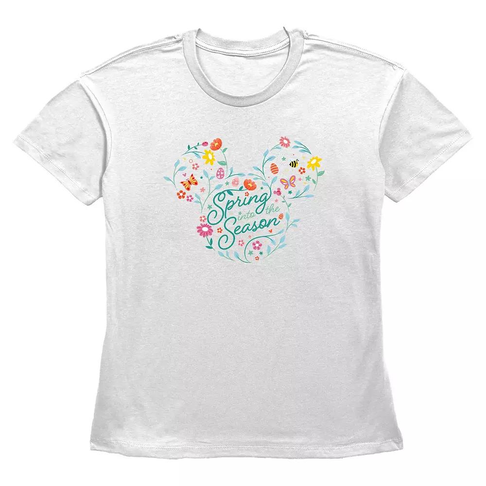 Disney's Mickey Mouse Spring Into The Season Women's Graphic Tee,  Product Image