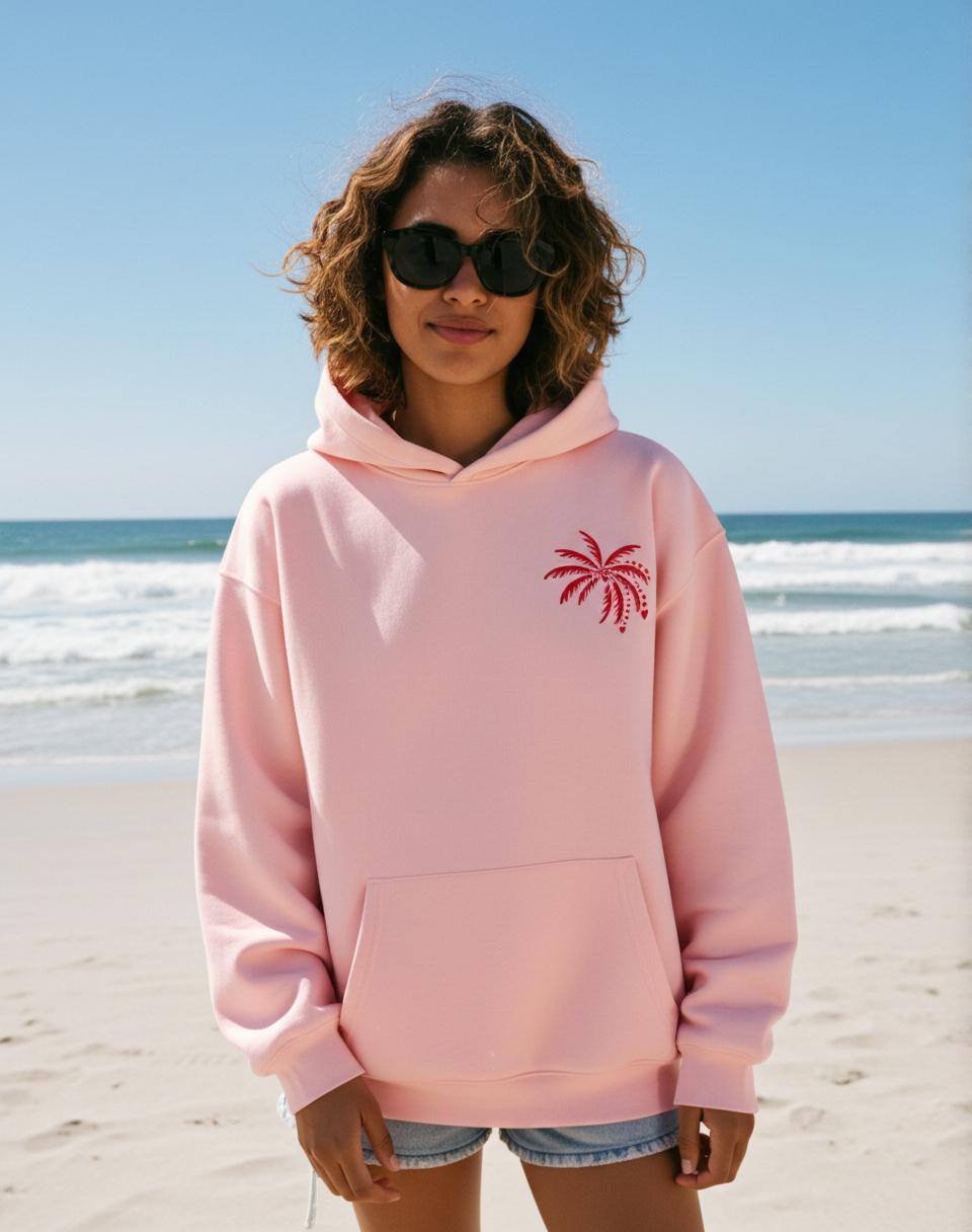 Everything Comes In Waves Graphic Oversized Hoodie Product Image