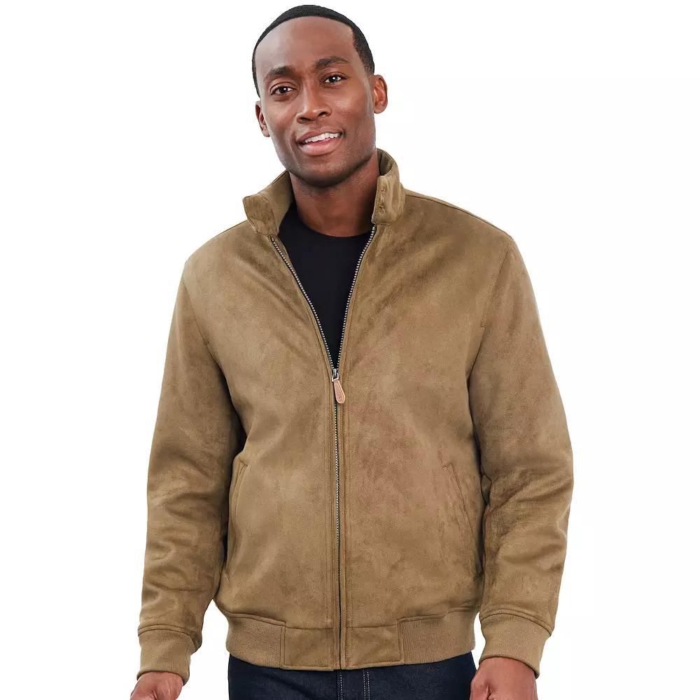 Men's London Fog Faux Suede Harrington Jacket, Size: Small, Whiskey Product Image