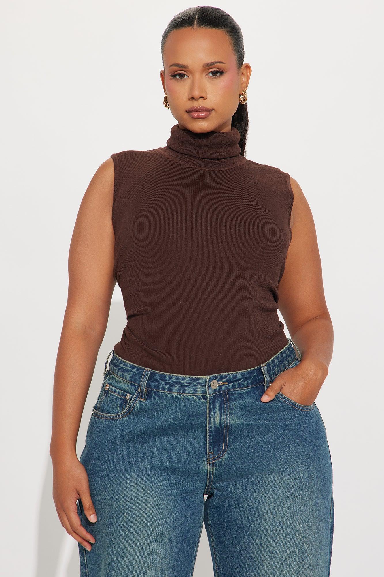 All You Turtle Neck Sweater Top - Chocolate Female Product Image