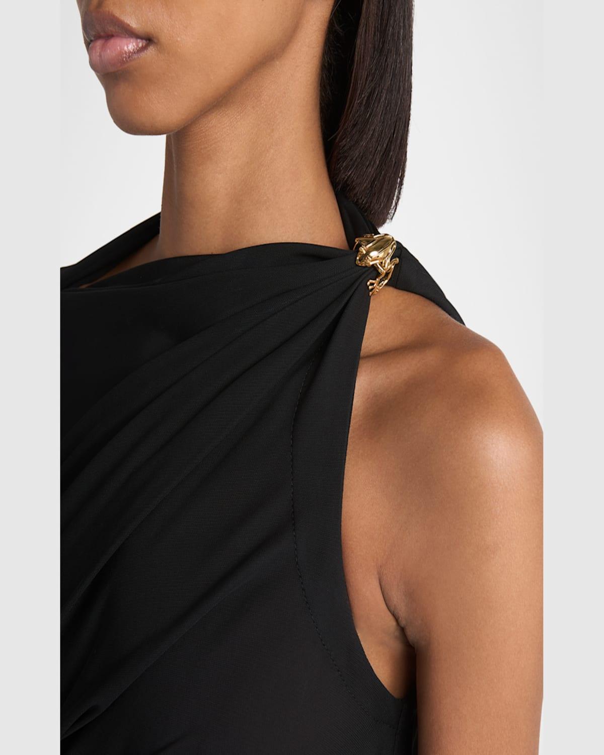 BOTTEGA VENETA Draped Dress In Black Product Image