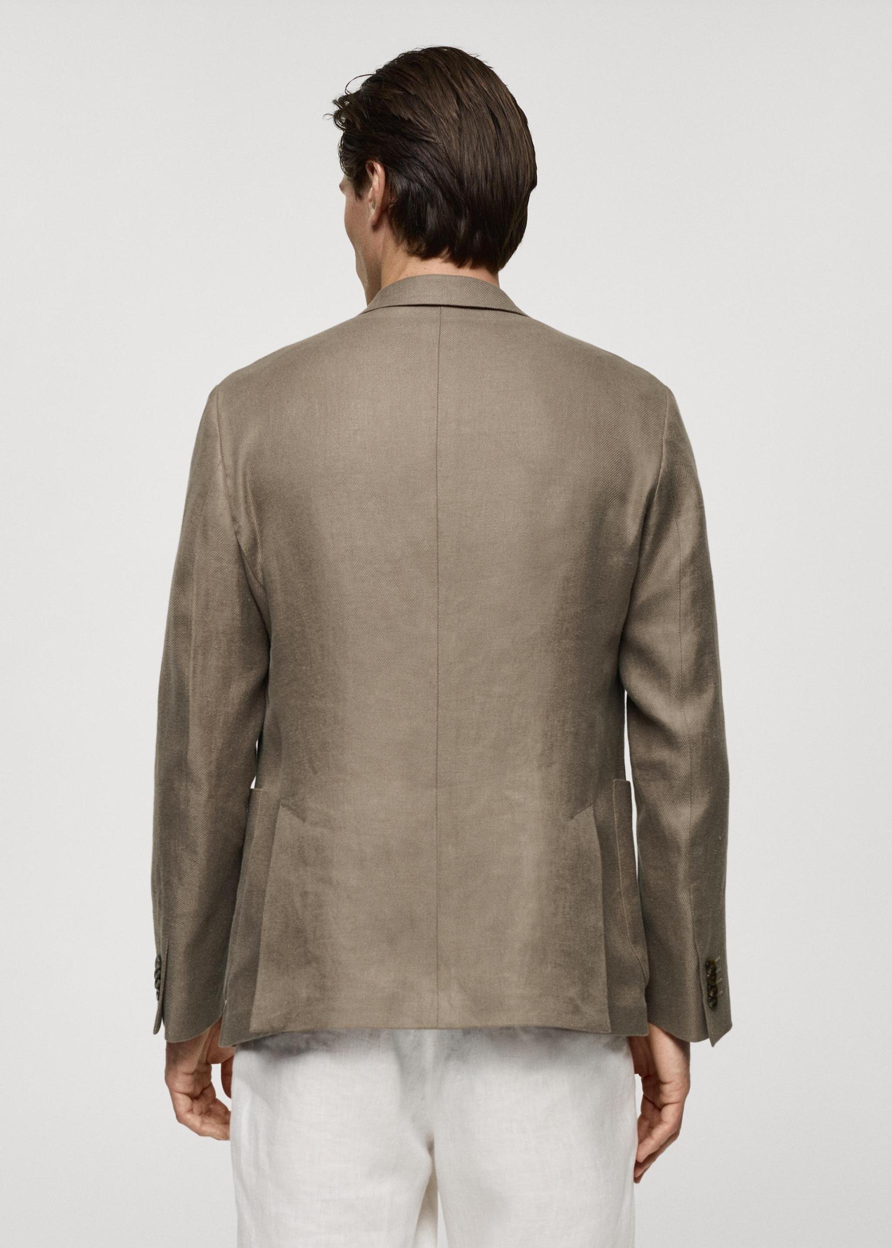100% linen slim fit blazer - Men | MANGO USA Product Image