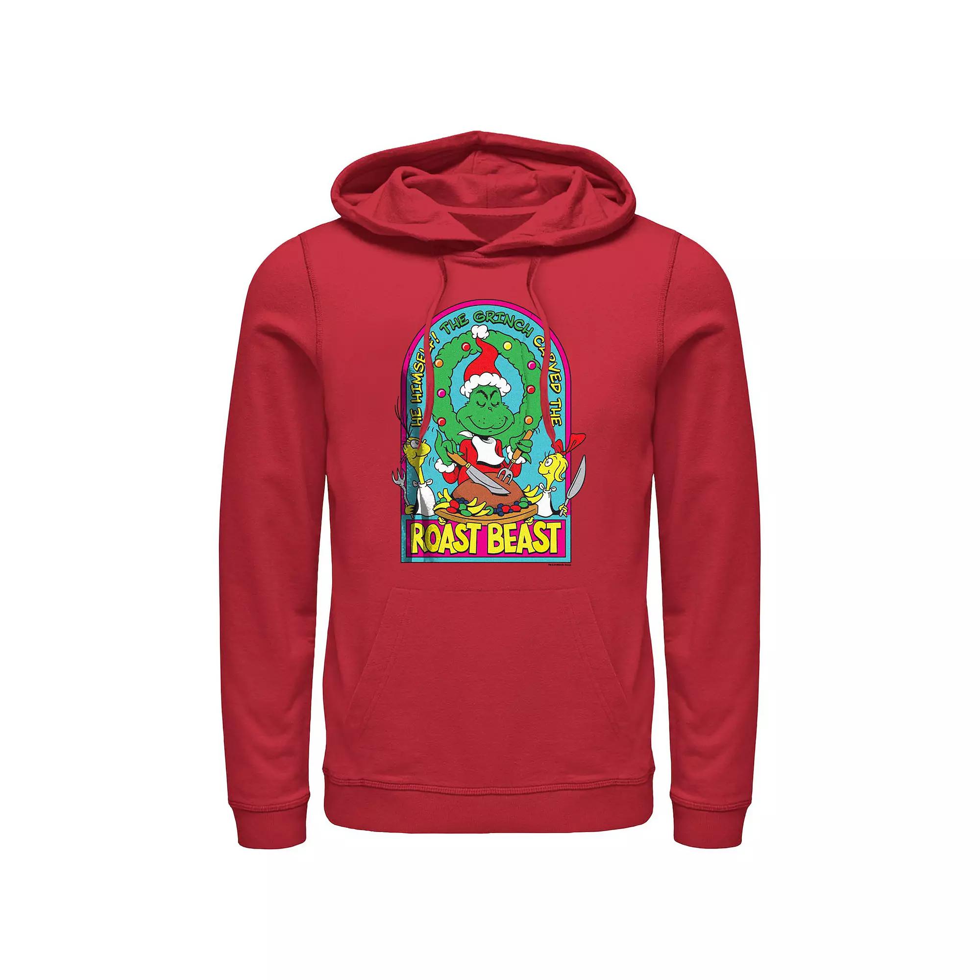 Big & Tall Dr. Seuss Grinch Roast Beast Graphic Hoodie, Men's, Size: Large, Red Product Image