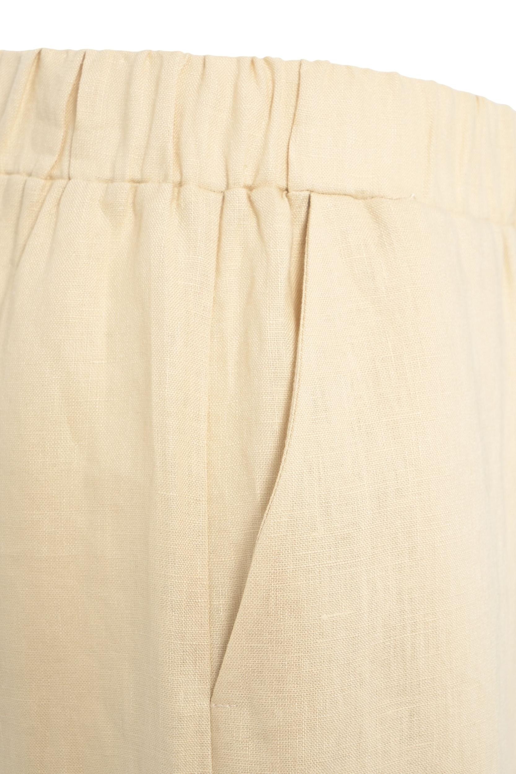 Linen pants with bead embroidery Product Image
