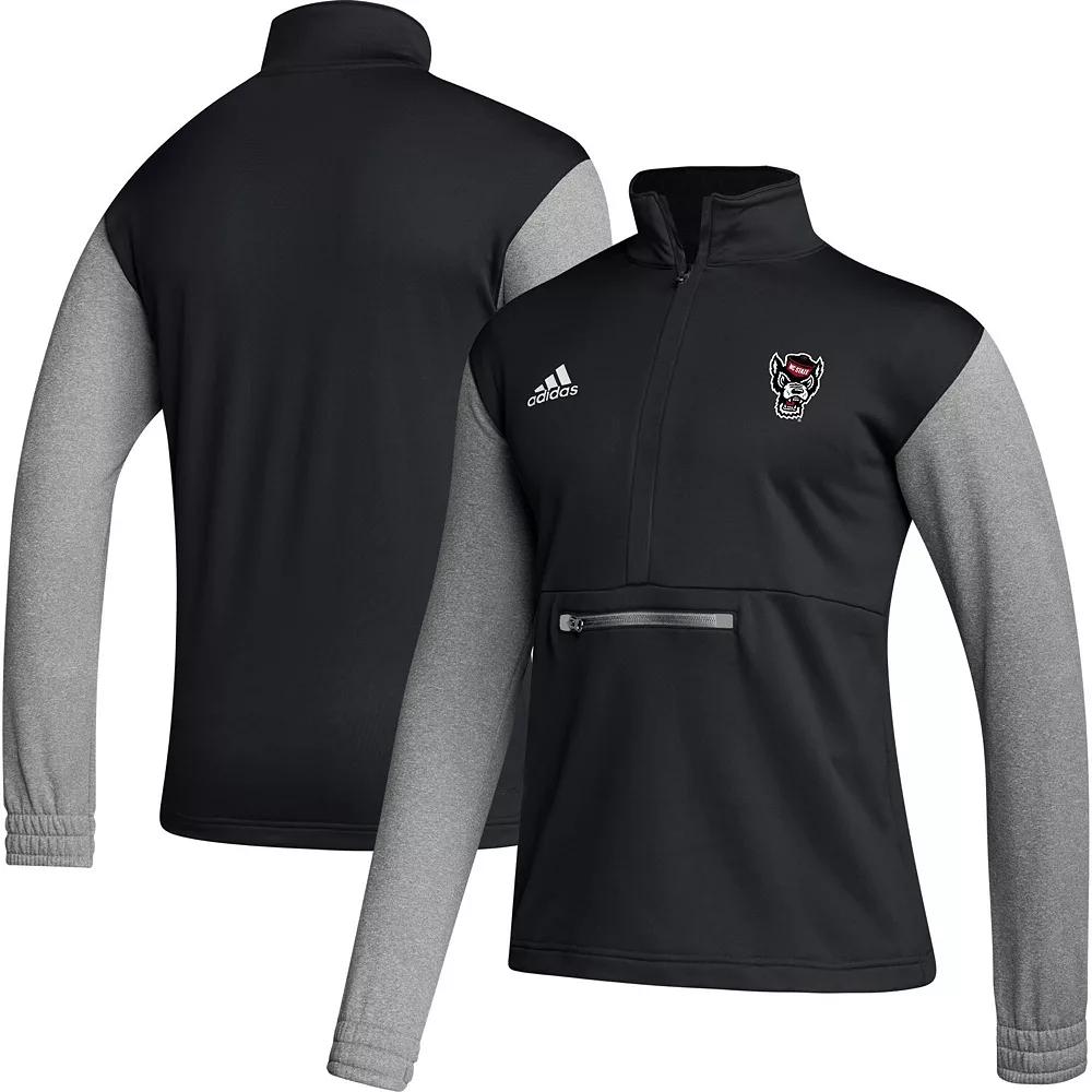 Men's adidas Black NC State Wolfpack Sideline AEROREADY Half-Zip Top,  Product Image