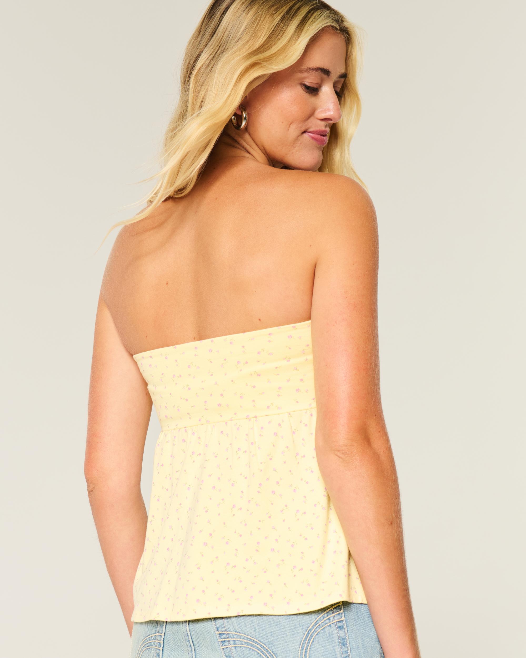 Strapless Cinched Babydoll Top Product Image