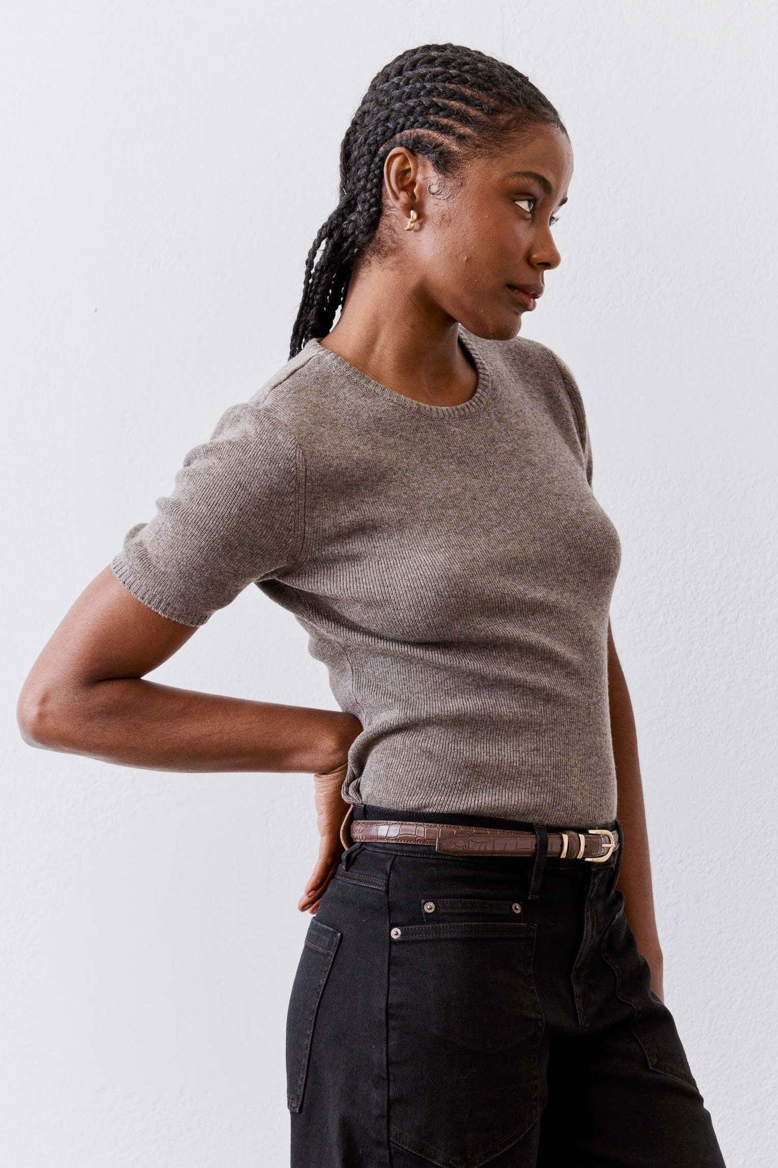 The Short Sleeve Sweater Top Product Image