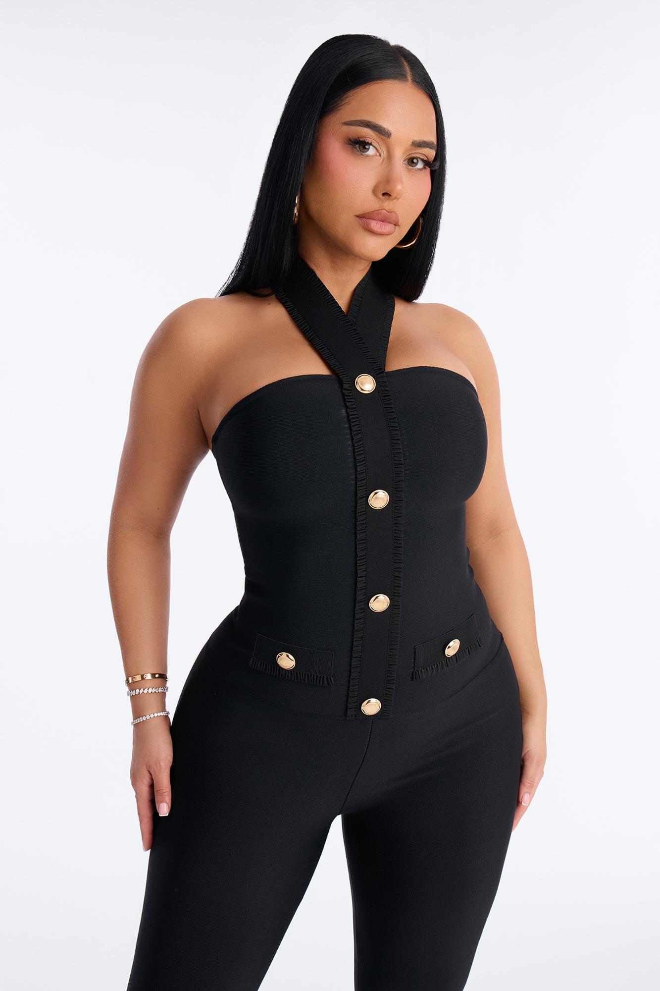Star Struck Bandage Jumpsuit - Black Female Product Image