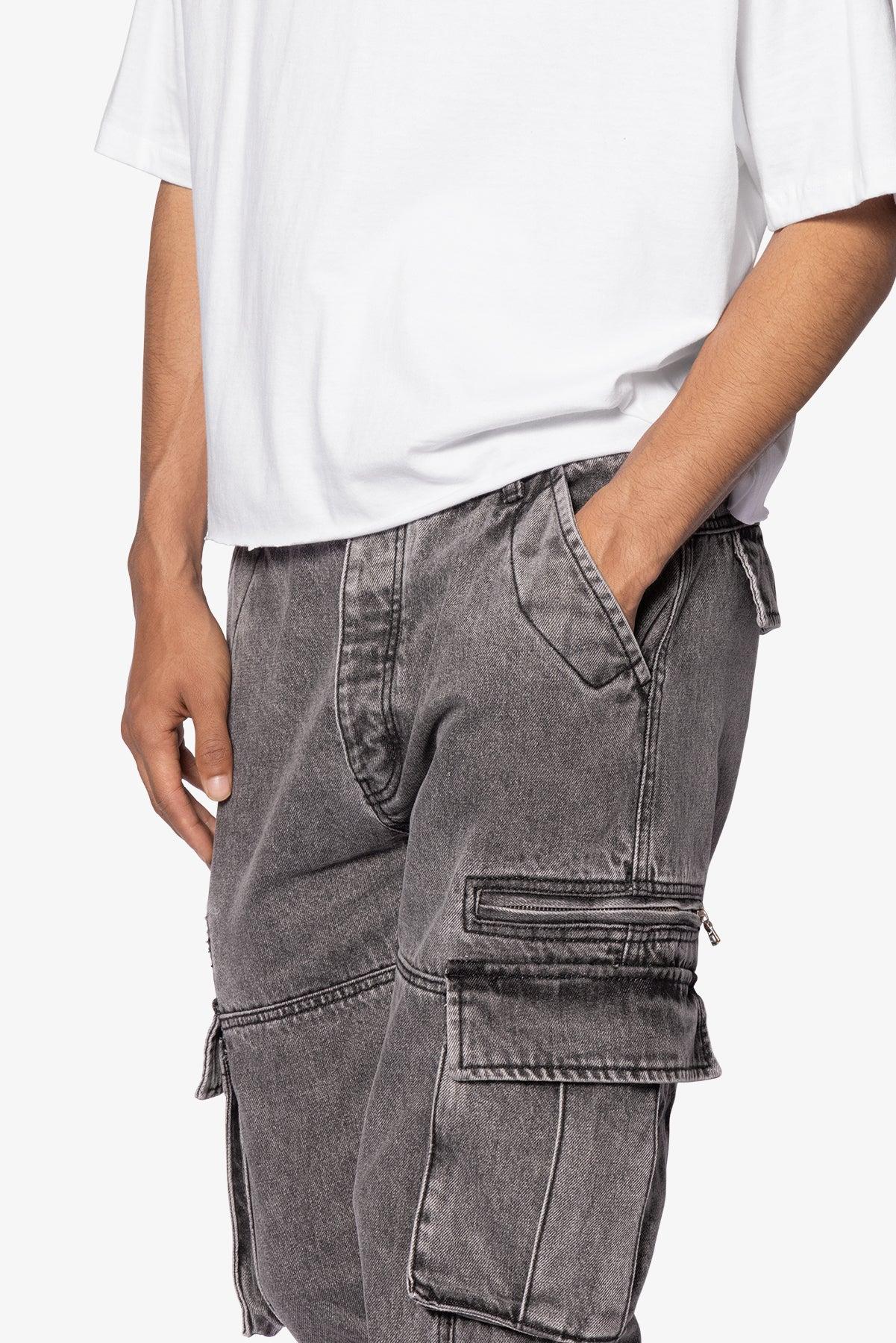 V652 Owl Grey Cargo Pants - Grey Product Image