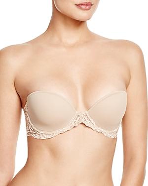 Womens Feathers Plunge Strapless Bra Product Image