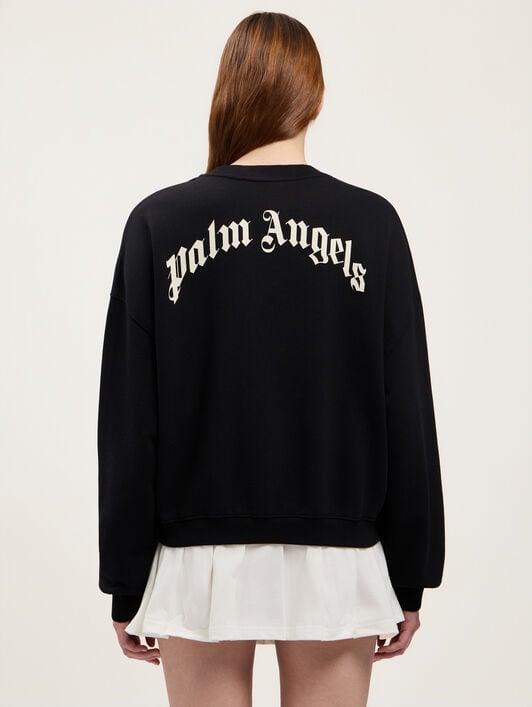 Curved Logo Crop Sweatshirt Product Image