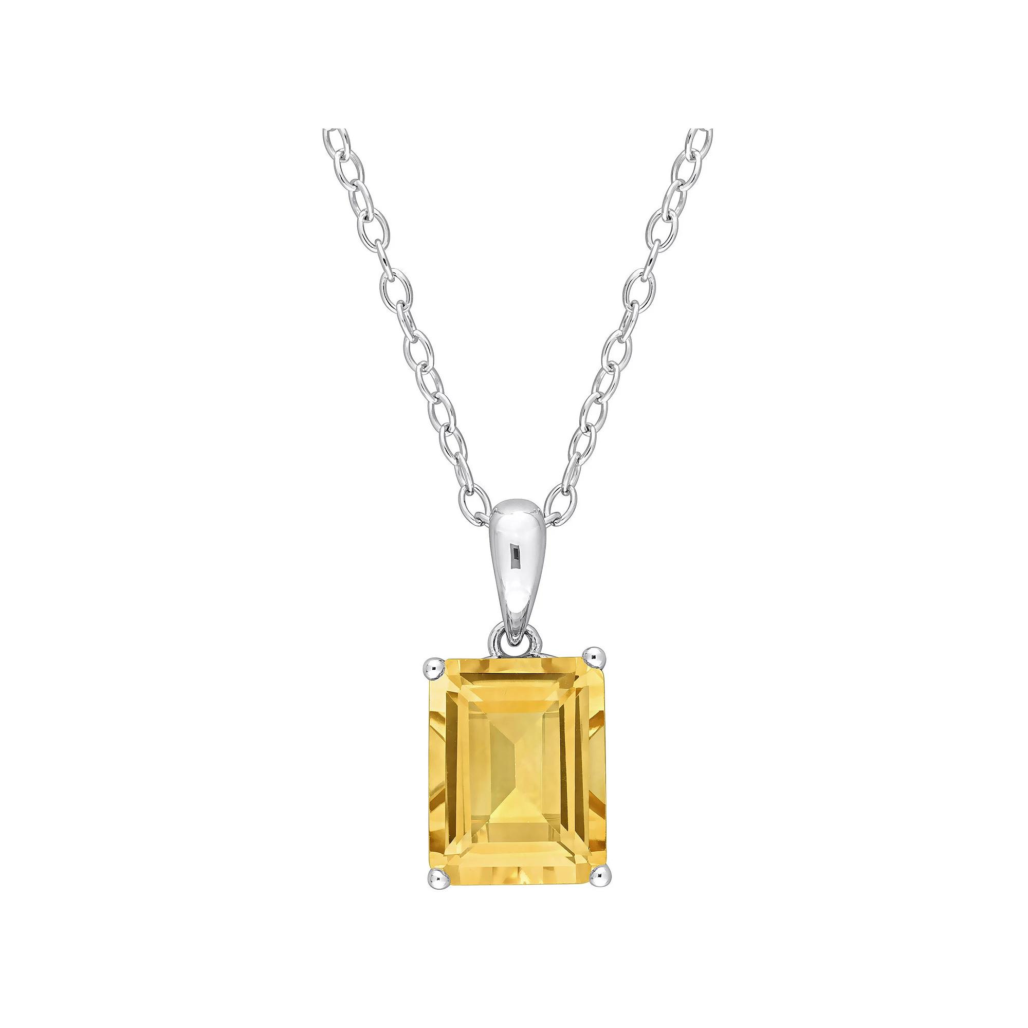 Stella Grace Sterling Silver & Gemstone Stud Pendant Necklace, Women's,  Product Image