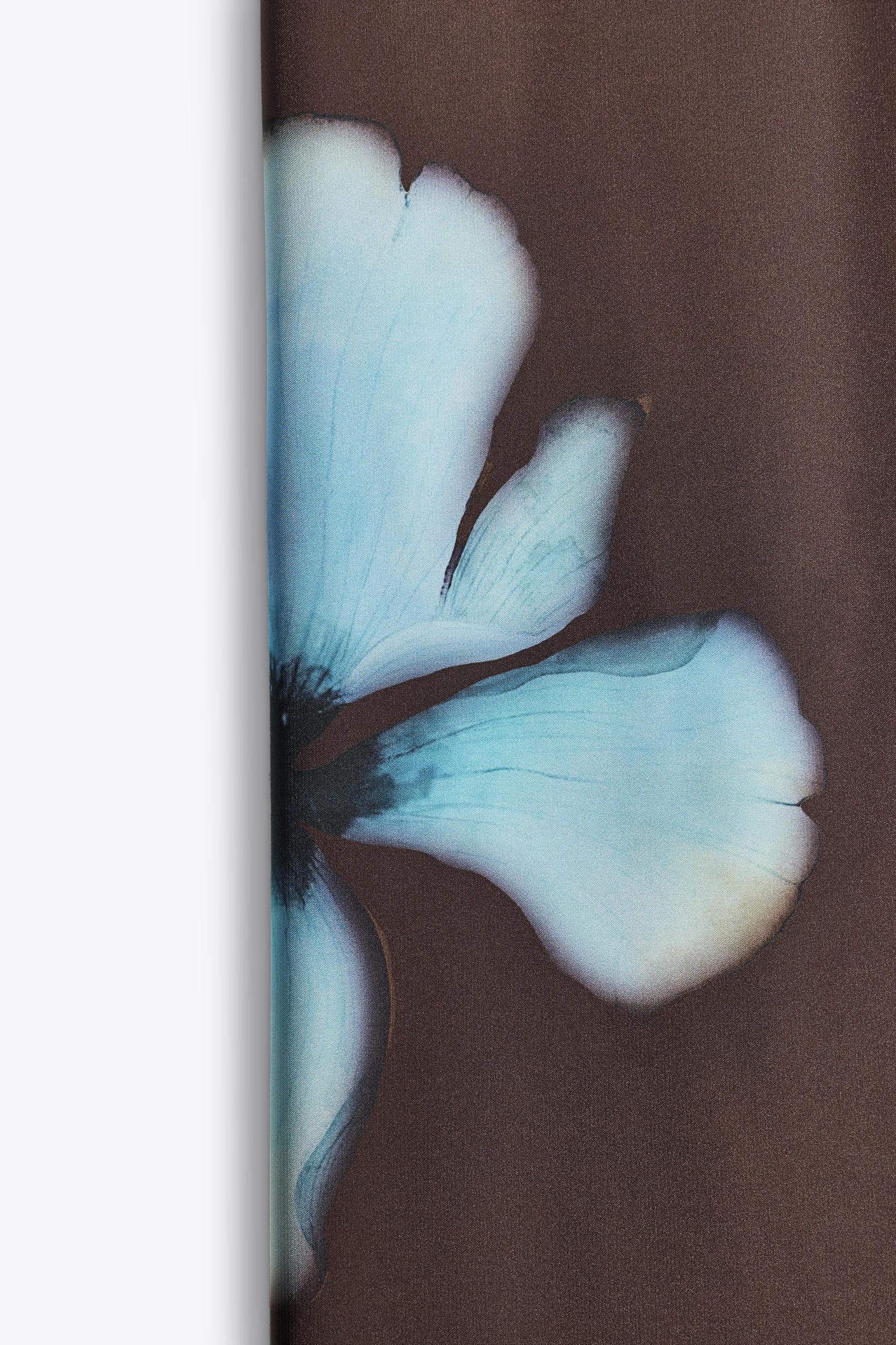 FLORAL PRINT SATIN PANTS Product Image