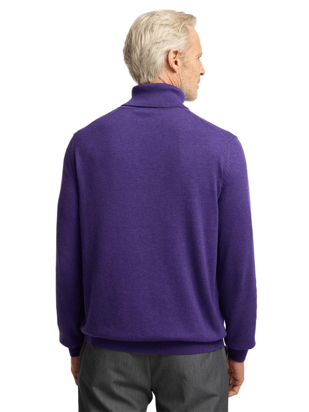 Supima Cotton Turtleneck - Purple Product Image