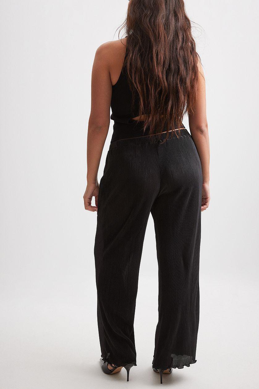 Low Waist Pleated Trousers Product Image