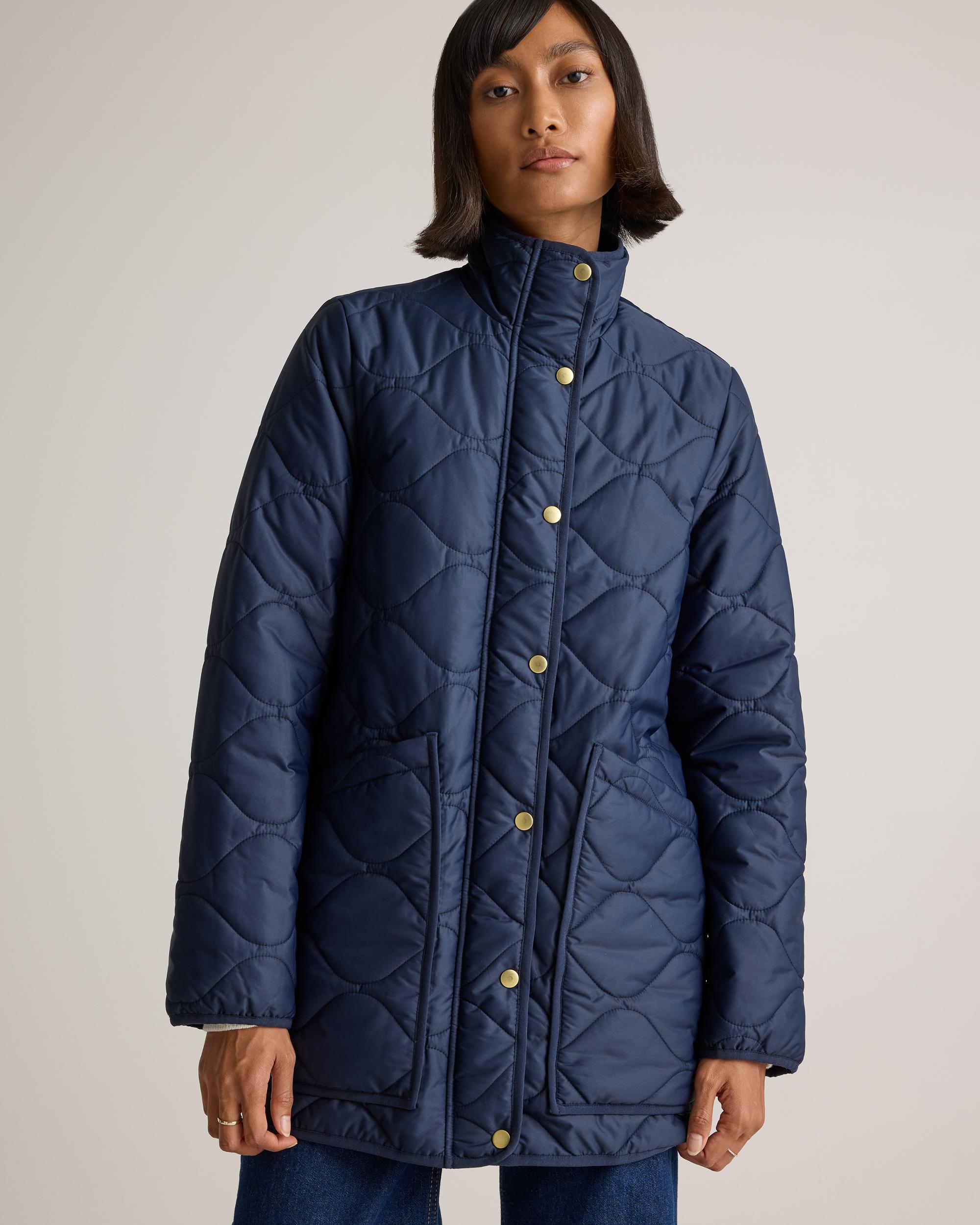 Quince | Women's Featherless Quilted Long Puffer Jacket Size XL, Nylon Product Image