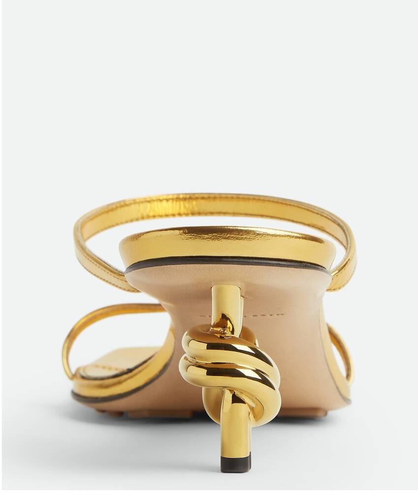Women's Knot Mule in Gold Product Image