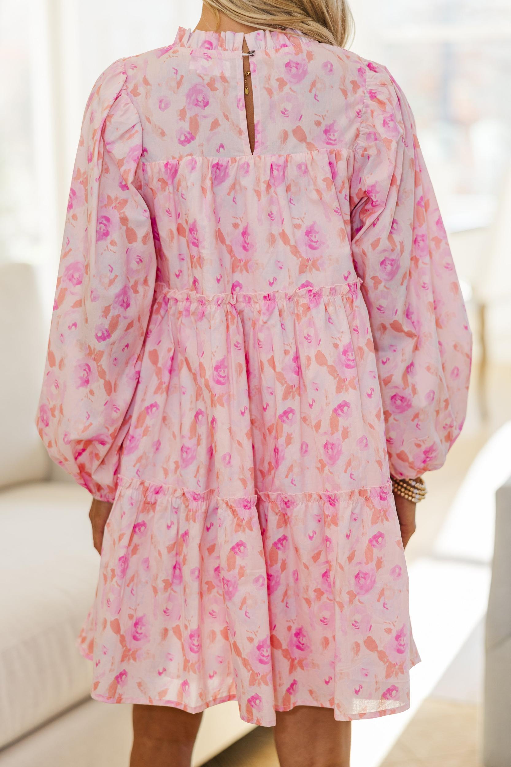 NURSING COLLECTION: Be Your Best Pink Floral Babydoll Dress Female Product Image