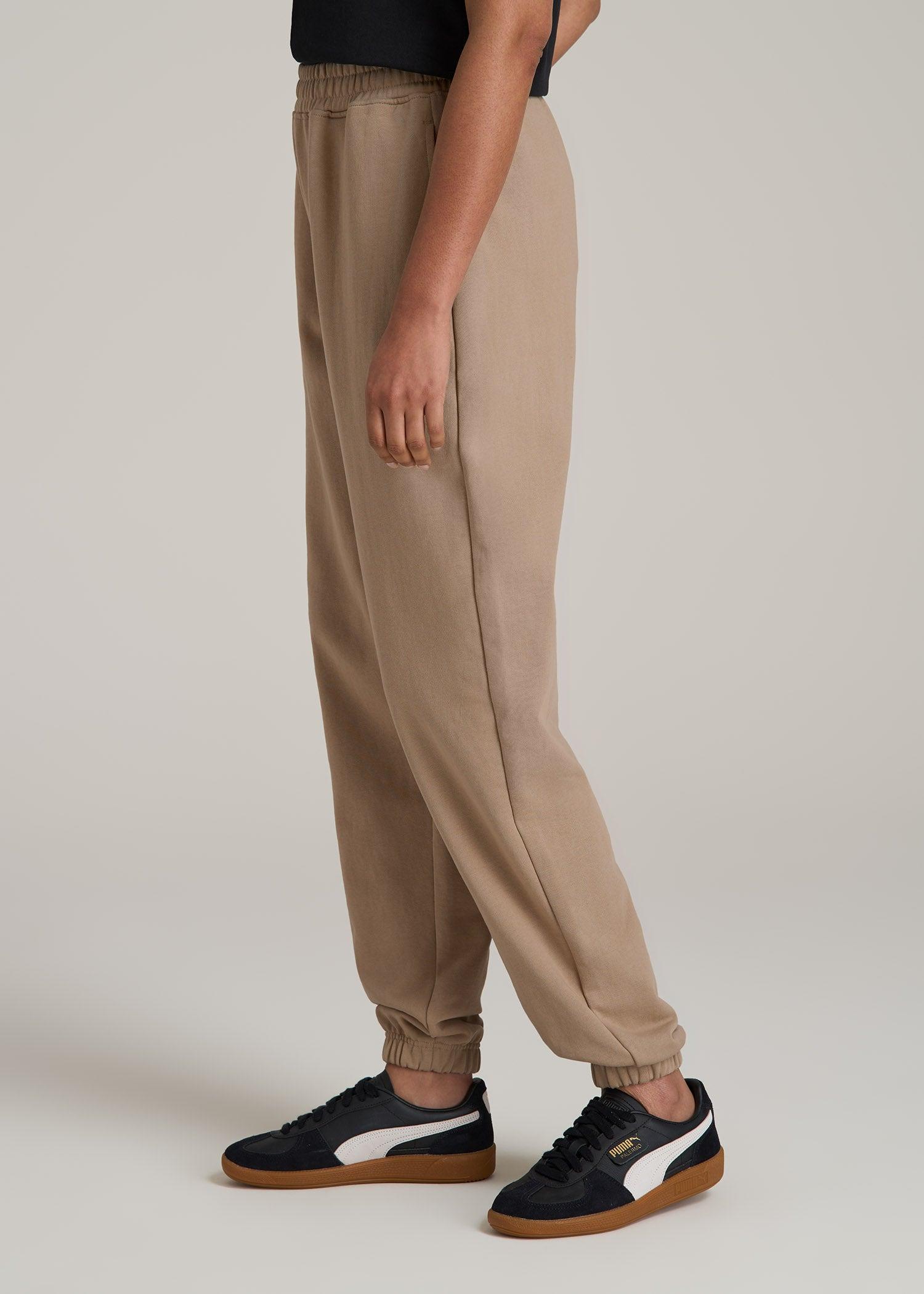 Wearever Oversized French Terry Joggers for Tall Women in Light Camel Product Image