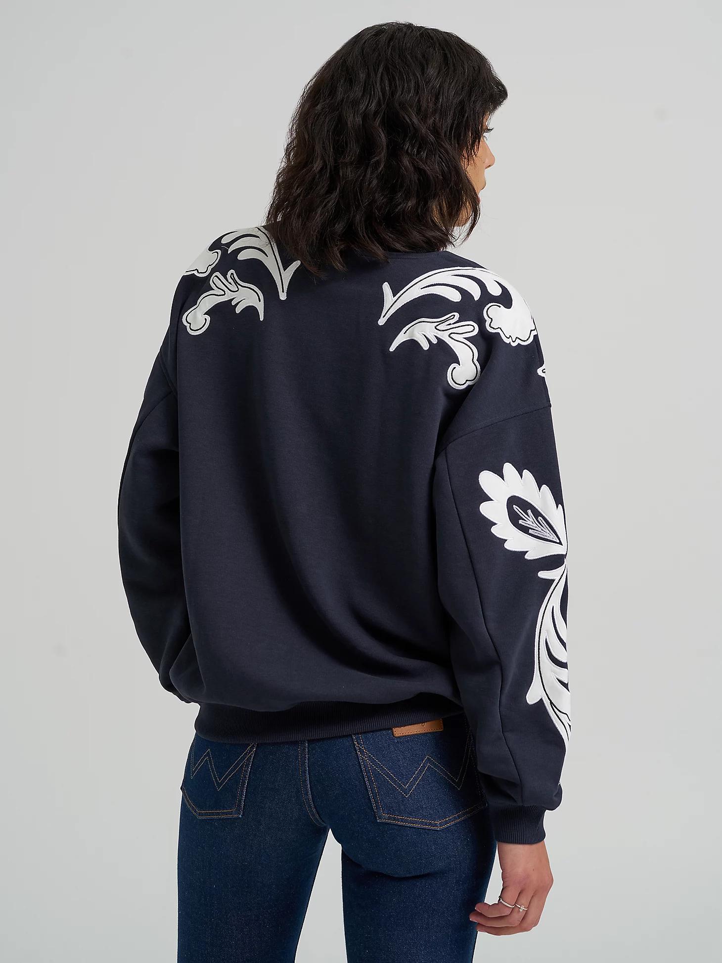 Women's Applique Sweatshirt in Dark Product Image